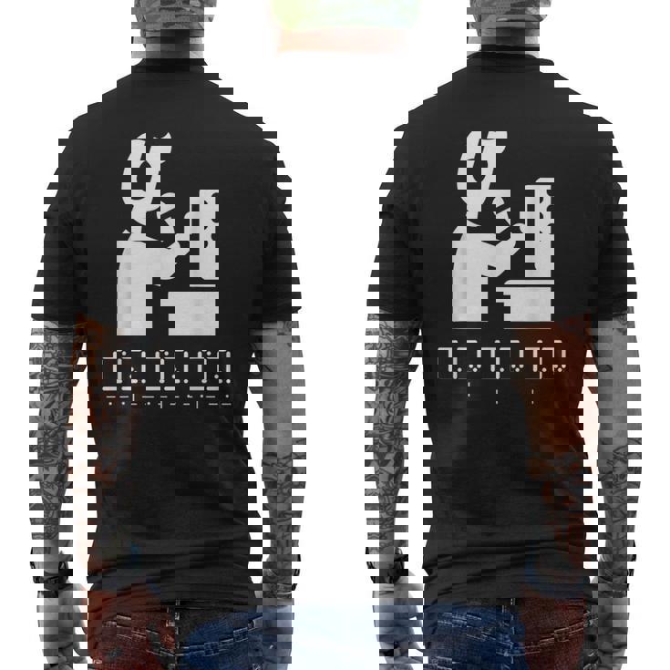 アマチュアハムvhfラジオ、Cq-「メイキングコンタクト」、モールス信号 メンズTシャツ バックプリント