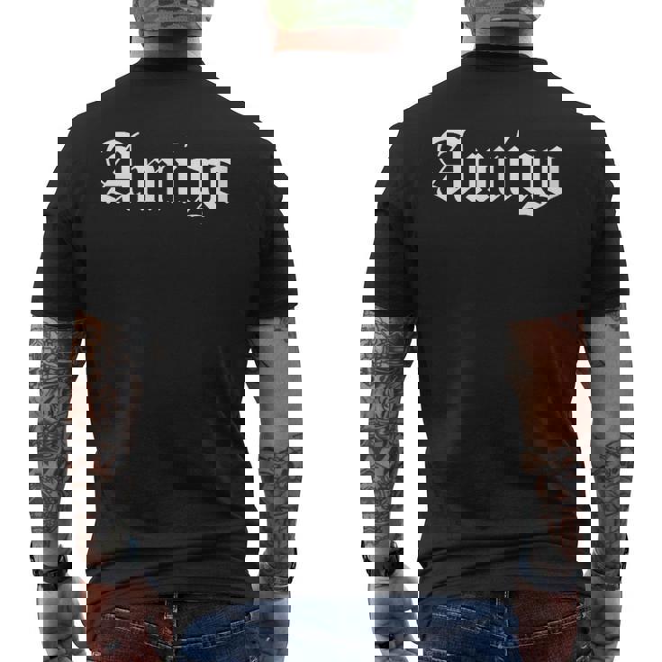 アミーゴ スペインの友人 Og ギャングスター 古英語 メンズTシャツ バックプリント