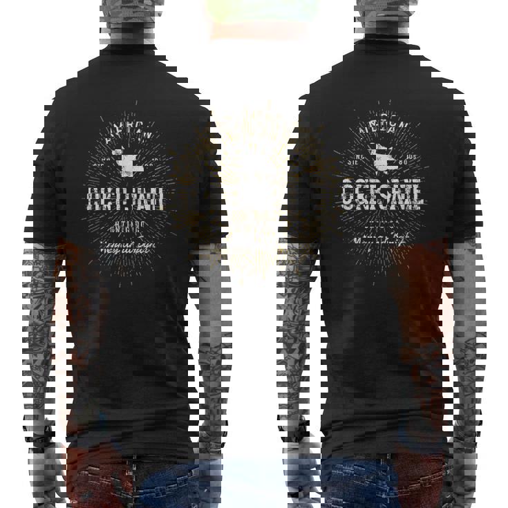 アメリカン・コッカー・スパニエル犬の恋人のためのギフト メンズTシャツ バックプリント