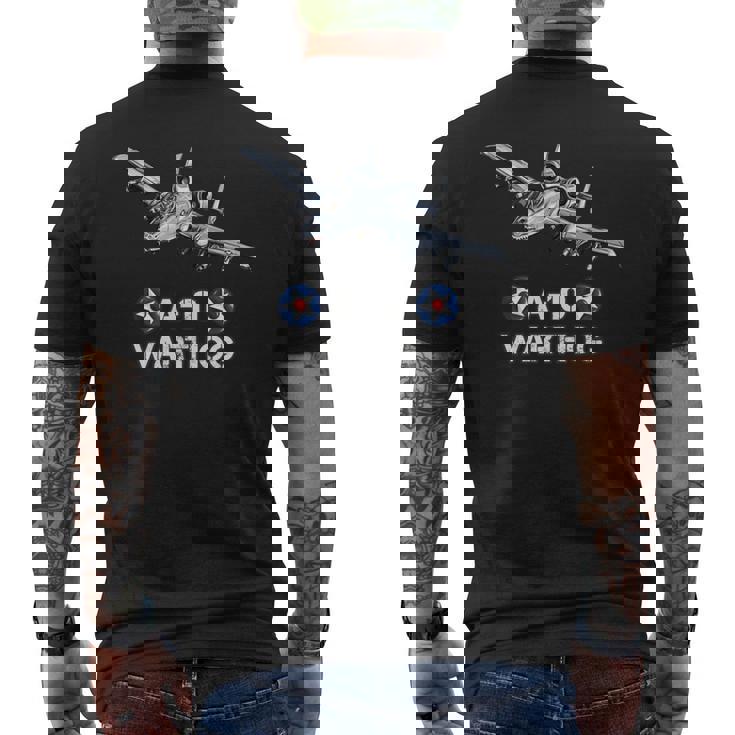 アメリカ軍の戦闘爆撃機a10 イボイノシシ 長袖tシャツ メンズTシャツ バックプリント