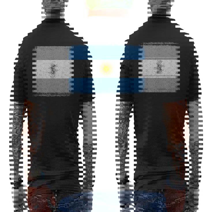 アルゼンチン国旗グラフィック メンズ レディース キッズ メンズTシャツ バックプリント