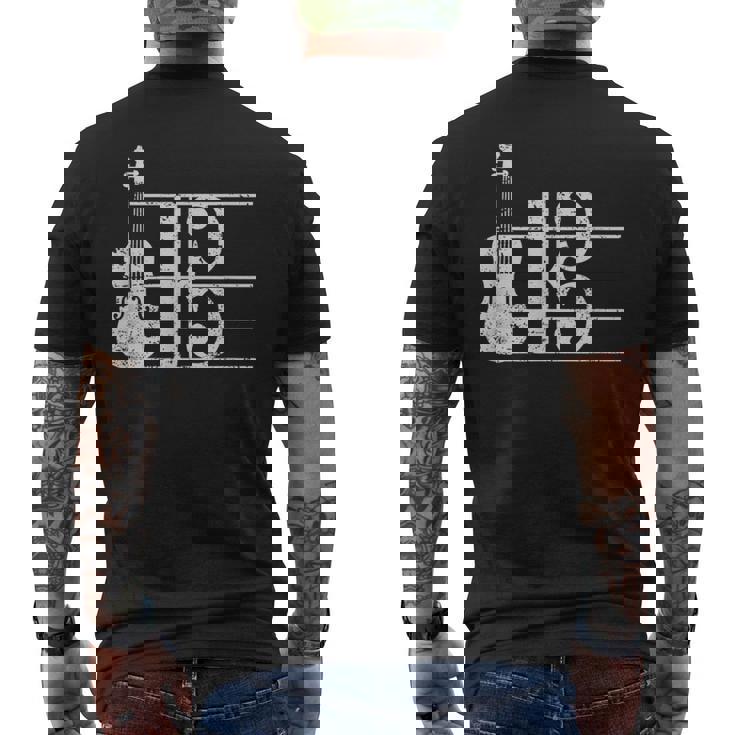 アルト・クレフ・ヴィオラのプレーヤー・ヴィオリスト メンズTシャツ バックプリント