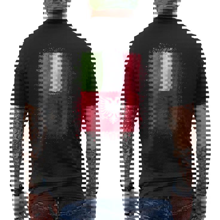 アルバニアのイタリアの愛-アルバニアとイタリア 長袖tシャツ メンズTシャツ バックプリント