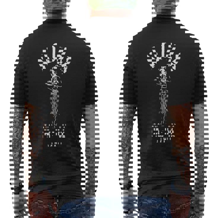 アロハ ウクレレ フラクラブ ハラウ ハレイワ ハワイ メンズTシャツ バックプリント