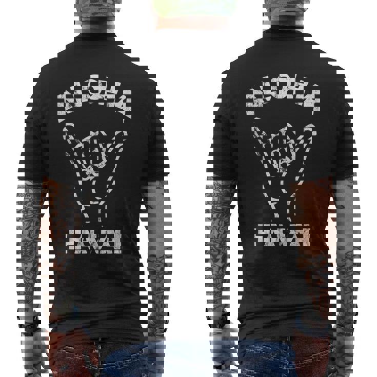 アロハ ハワイ シャカ サイン サーフ メンズTシャツ バックプリント