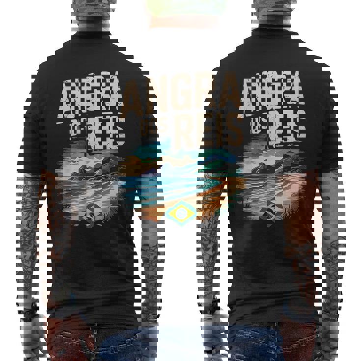 アングラ ドス レイス ブラジル シティ 旅行 旅 メンズTシャツ バックプリント