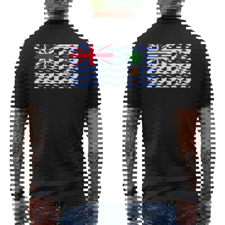 イギリス領インド洋地域の国旗 メンズTシャツ バックプリント