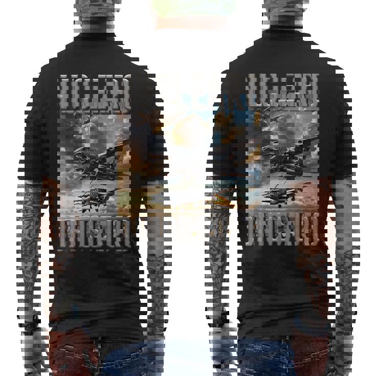 イタリア ブレイン ロット キャラクター ヌクレアロ 恐竜 キッズ ミーム メンズTシャツ バックプリント