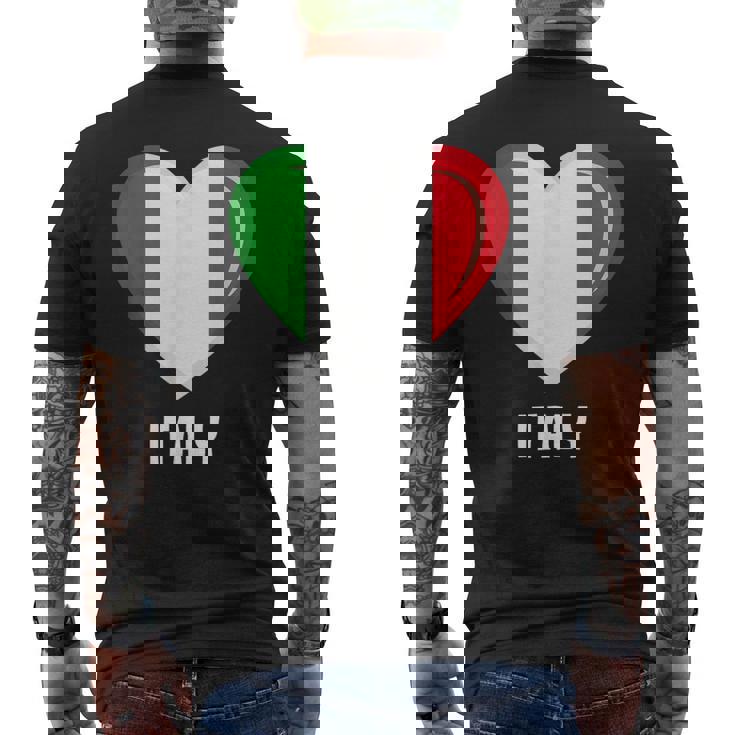 イタリア国旗シャツ メンズTシャツ バックプリント