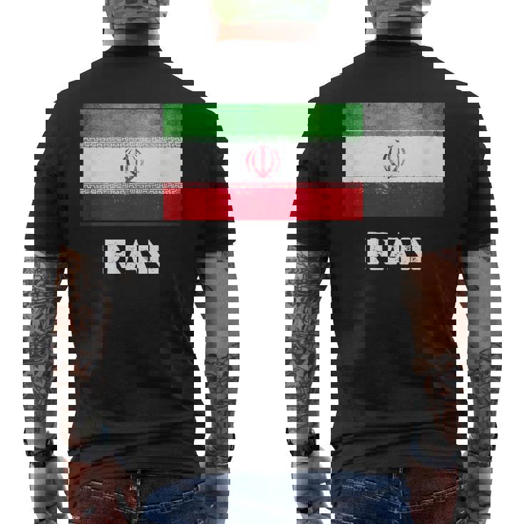イラン国旗tシャツ メンズTシャツ バックプリント