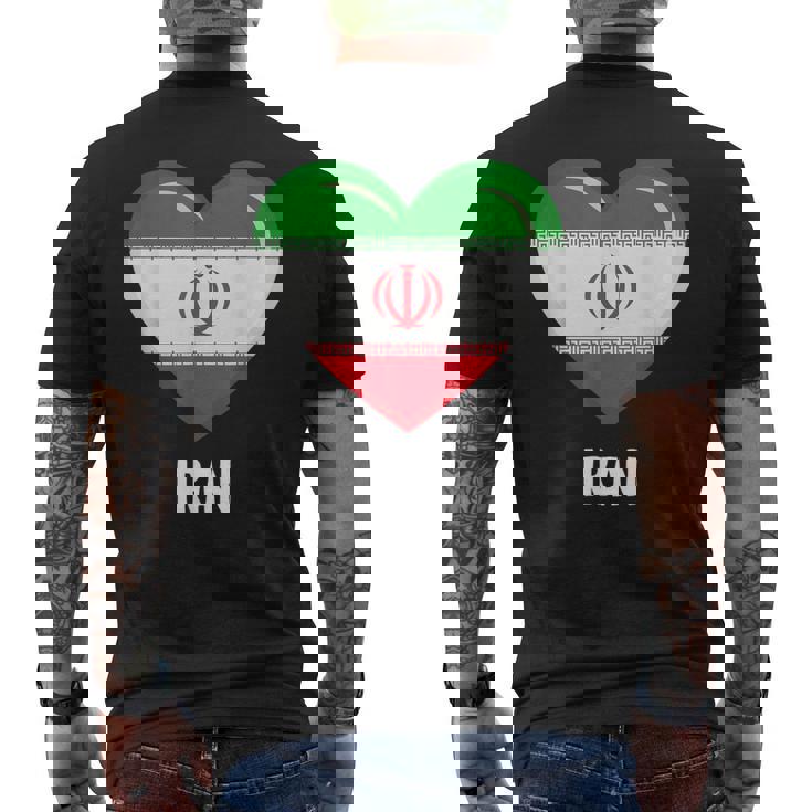 イラン国旗シャツ メンズTシャツ バックプリント