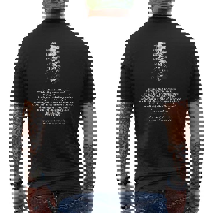 ウィンストン・チャーチル Wehall Neverurrender 引用 メンズTシャツ バックプリント