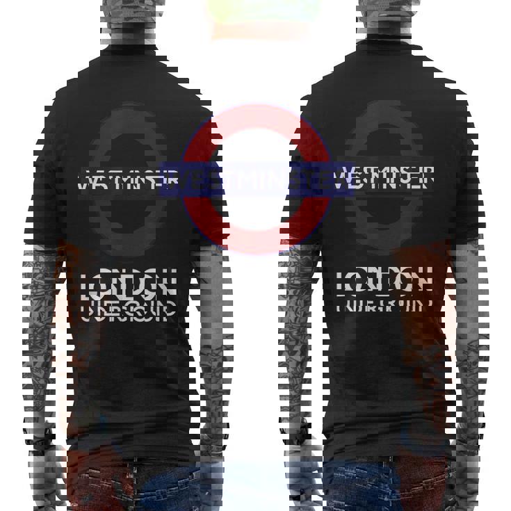 ウェストミンスター ロンドン地下鉄 メンズTシャツ バックプリント