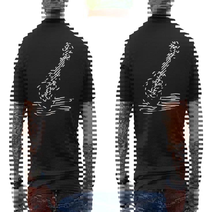 ウクレレ ラインアート ミュージシャン向け ウクレレ メンズTシャツ バックプリント