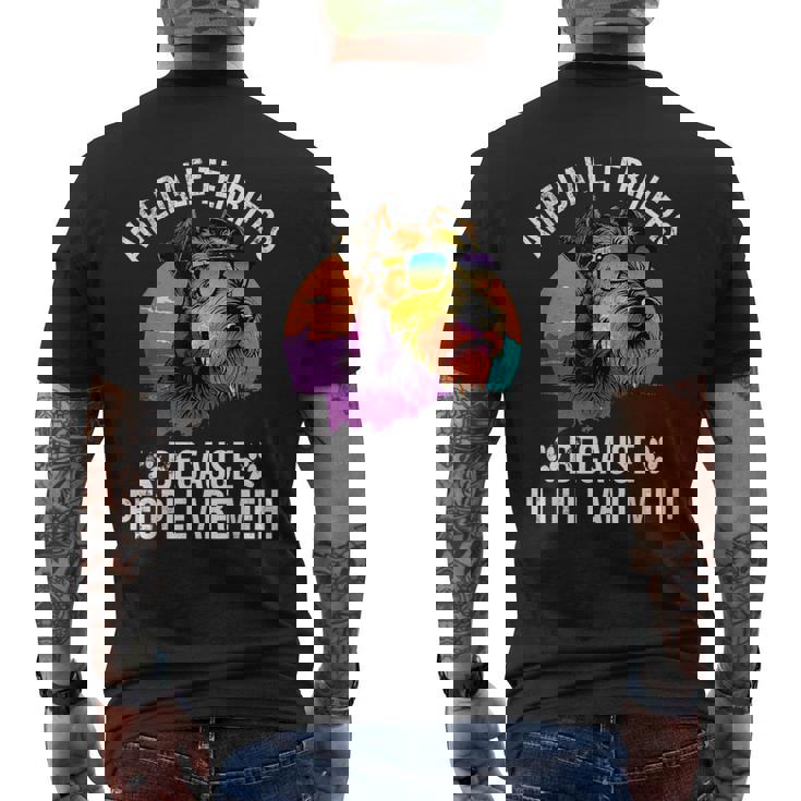 エアデールテリア なぜなら人々はメー エアデールテリア メンズTシャツ バックプリント