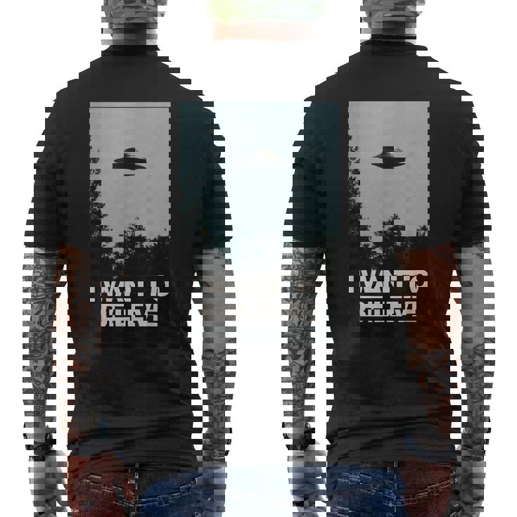 エイリアンufoアパレル「I Want To Believe」 メンズTシャツ バックプリント