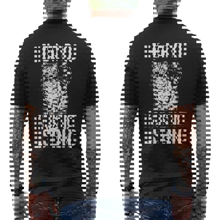 エキゾチック ショートヘア 猫 面白い エキゾチック ショートヘア メンズTシャツ バックプリント