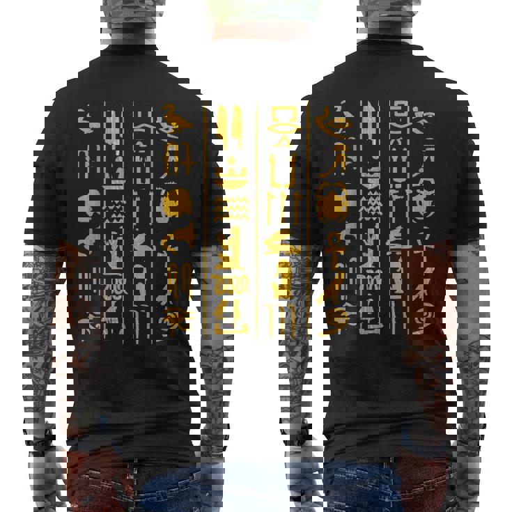 エジプト ヒエログリフ 古代エジプトシャツ ファラオtシャツ メンズTシャツ バックプリント