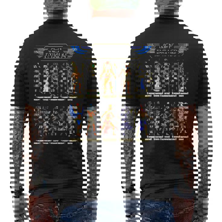 エジプトの神々古代エジプトの神話ファラオアヌビストートホルスラセクメトバステト メンズTシャツ バックプリント