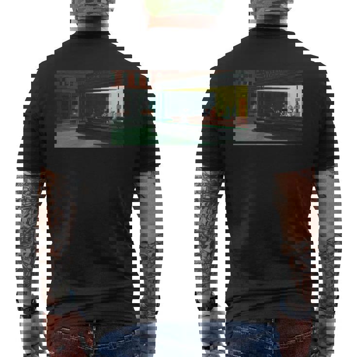 エドワードホッパーのナイトホークス 長袖tシャツ メンズTシャツ バックプリント