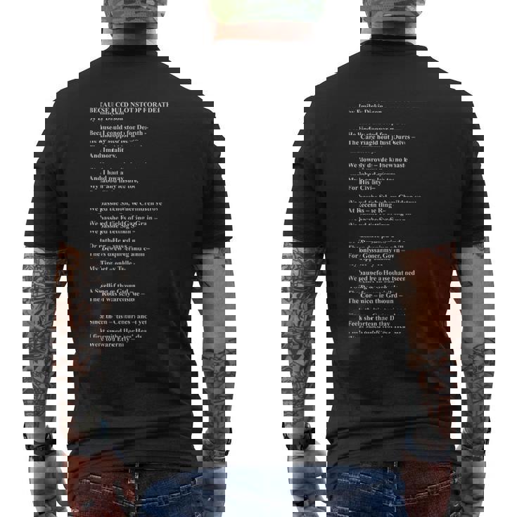 エミリー・ディッキンソン ファン ポエトリーリーダー ポエムライター メンズTシャツ バックプリント