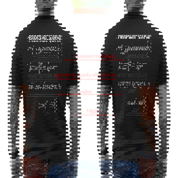 オタク標準模型方程式 物理学 数学科 先生 長袖tシャツ メンズTシャツ バックプリント