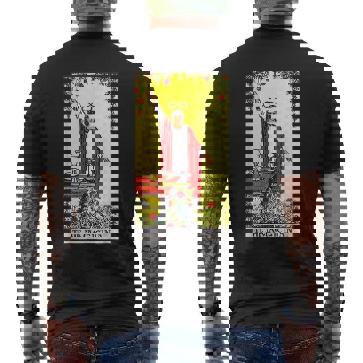 オリジナルrider Waite Deckからのマジシャンビンテージタロットカード メンズTシャツ バックプリント