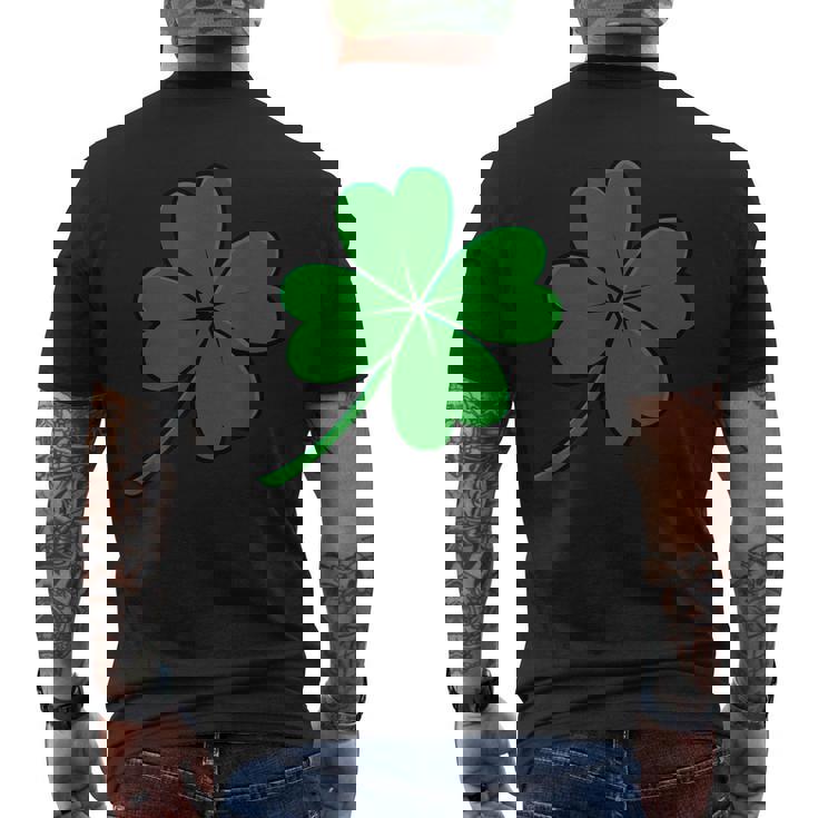 オリジナルラッキー四つ葉クローバー メンズTシャツ バックプリント