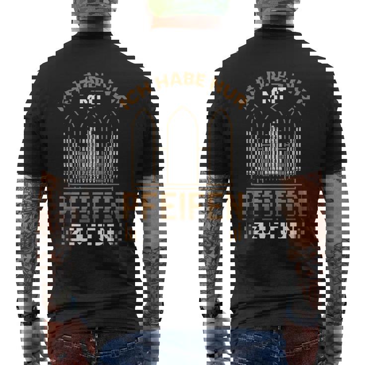 オルガンプレイヤー オルガンパイプオーガニスト メンズTシャツ バックプリント