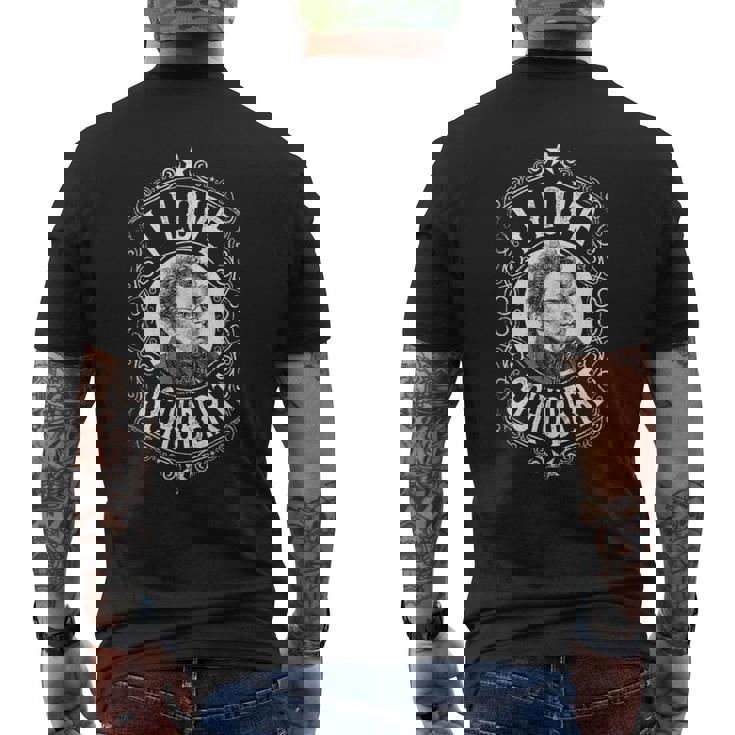 オーストリア音楽作曲家シューベルト メンズTシャツ バックプリント