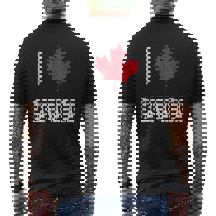 カナダ お土産 I Love Canada メンズTシャツ バックプリント