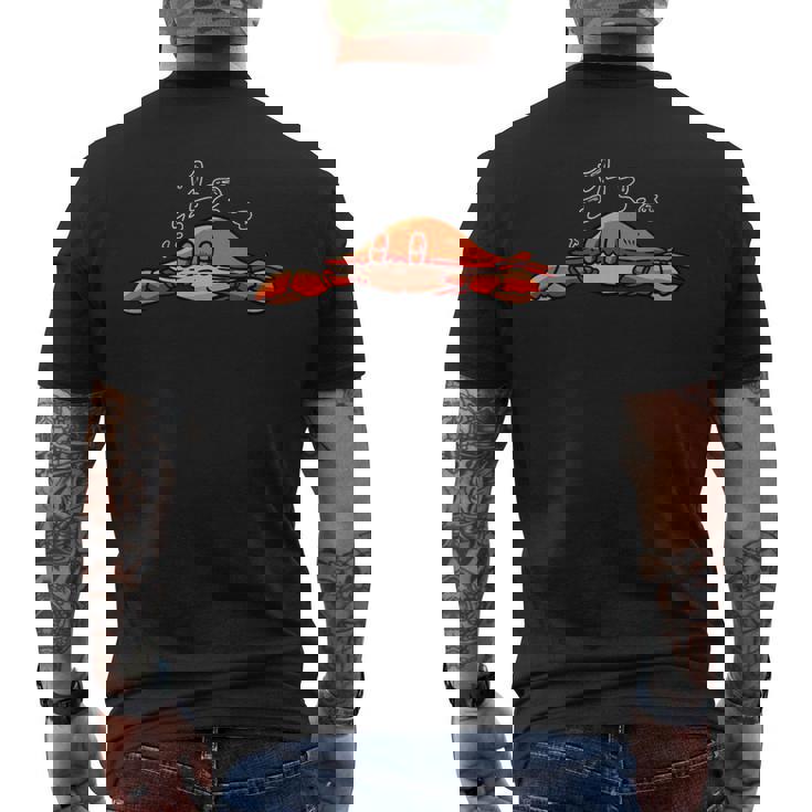 カニ寝シャツ 疲れたパジャマグラフィック メンズTシャツ バックプリント