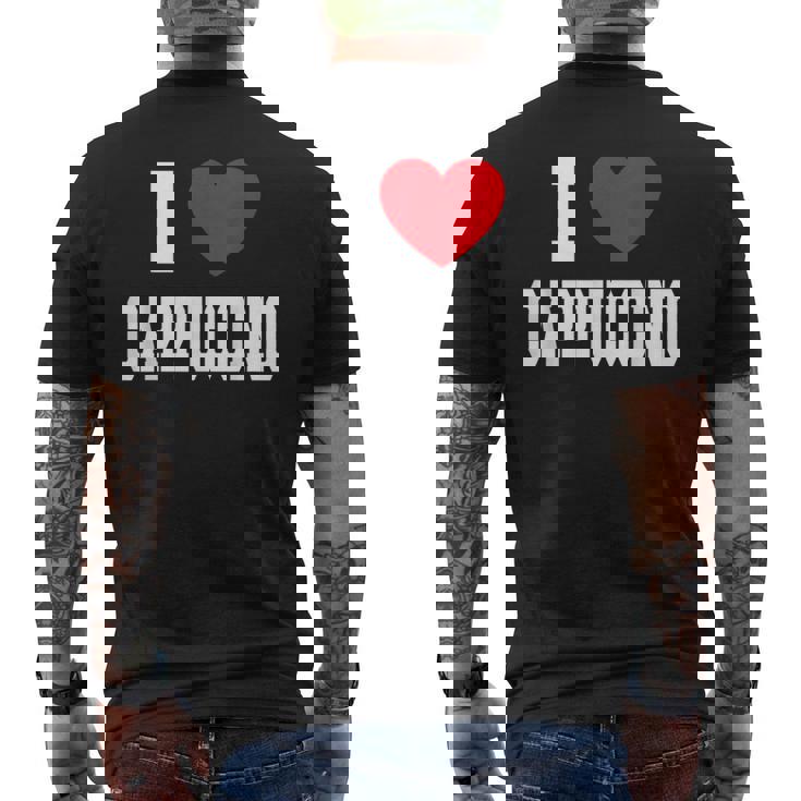 カプチーノ大好き メンズTシャツ バックプリント