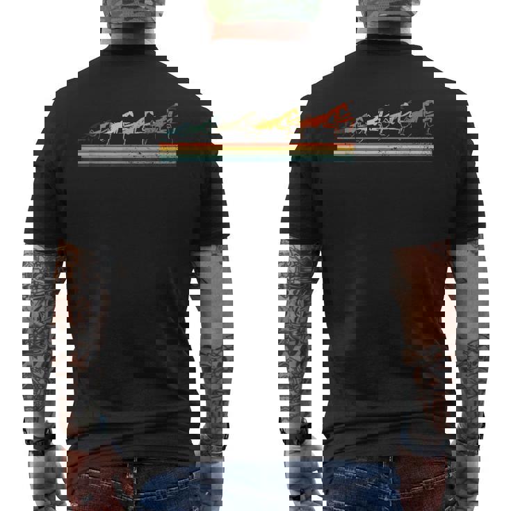 カマキリ 虫 虫 愛 祈る カマキリ レトロ メンズTシャツ バックプリント