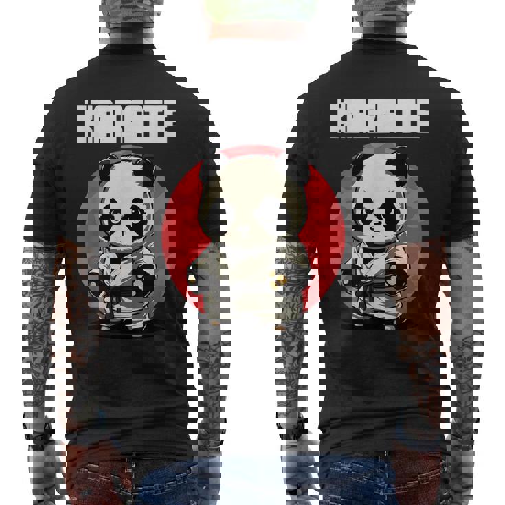 カラテカと空手パンダ メンズTシャツ バックプリント