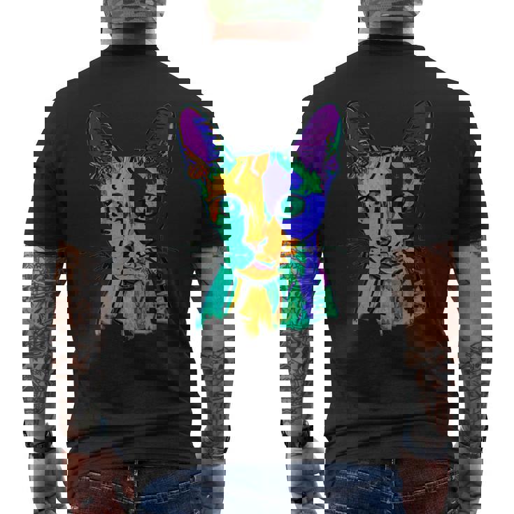 カラフルキャット メンズTシャツ バックプリント