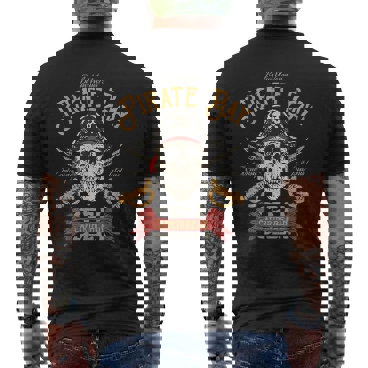 カリブ海 クロスボーン 海賊 メンズTシャツ バックプリント