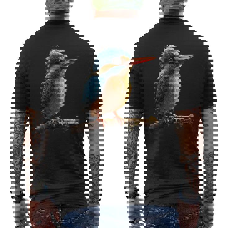 カワセミ カワセミ 鳥 甘いカワセミ カワセミ メンズTシャツ バックプリント