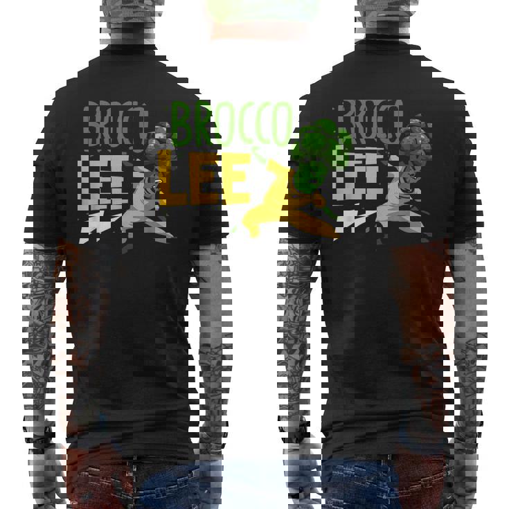 カンフー ブロッコリー ブロッコリー ビーガン 野菜 メンズTシャツ バックプリント