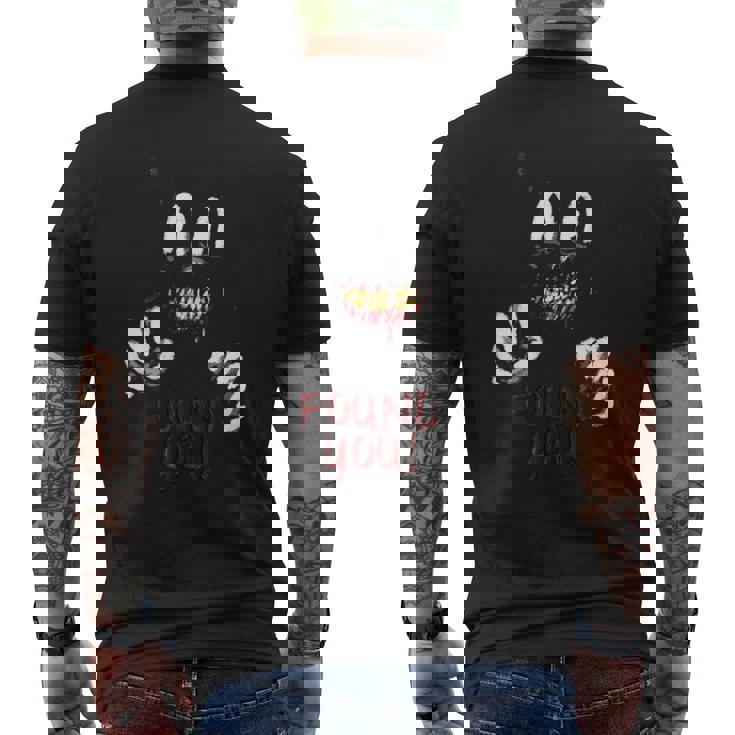 カートゥーン キャット 不気味なホラー トリック・オア・トリート 長袖tシャツ メンズTシャツ バックプリント