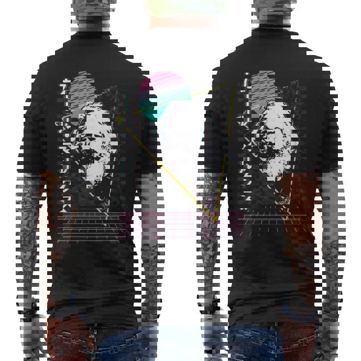 カール・マルクス 共産主義 共産主義 ヴェイパーウェーブ 美学 レトロ 80年代 メンズTシャツ バックプリント