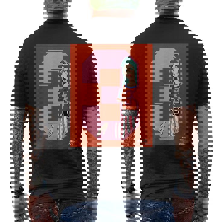 ガッチャマン ユニフォームデザインa-3 メンズTシャツ バックプリント