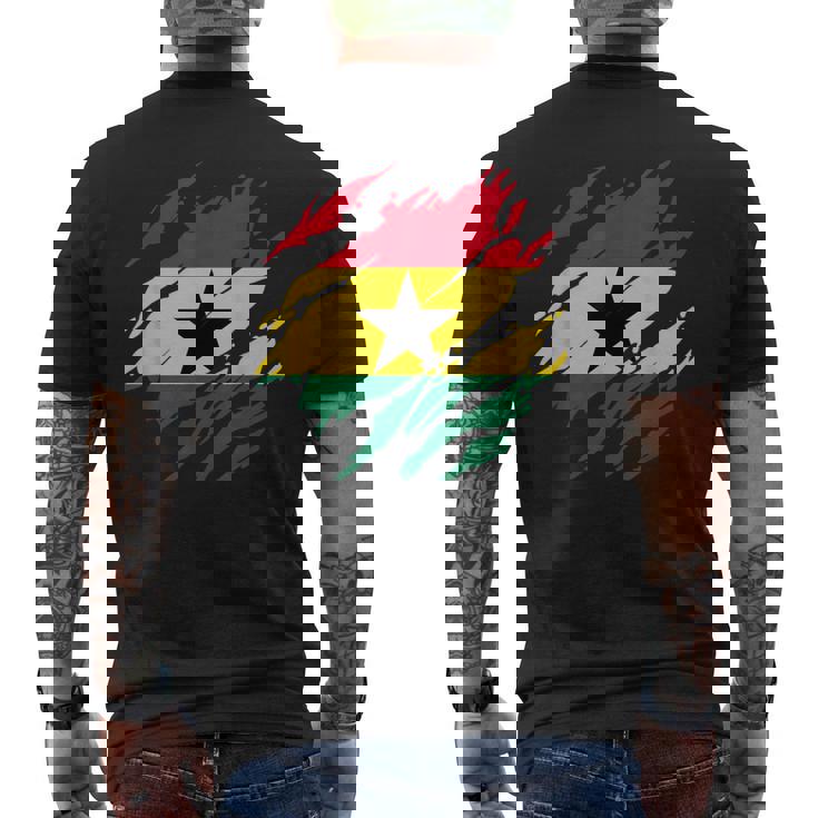 ガーナの国旗ガーナ メンズTシャツ バックプリント