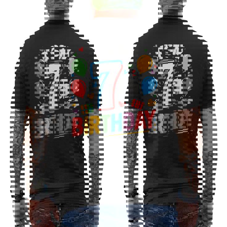 キッズ 7歳の誕生日シャツ男の子キッズ幼児7歳の誕生日男の子 メンズTシャツ バックプリント