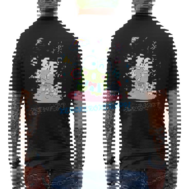 キッズ けろけろけろっぴ タンバリン メンズTシャツ バックプリント