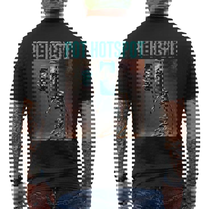 キッズ トレンド ミーム ブレイン ロート イタリアン ポット ホットスポット スケルトン メンズTシャツ バックプリント