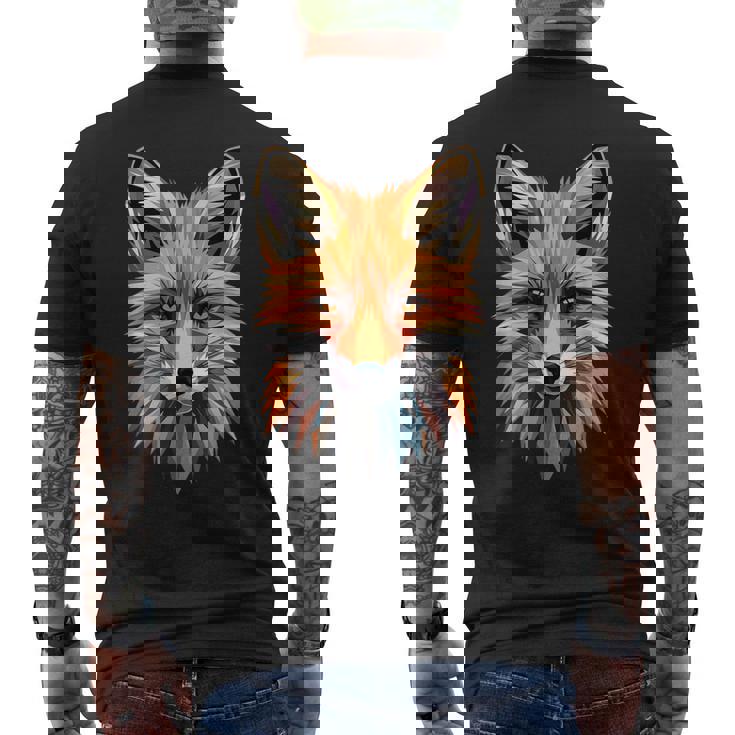 キツネのモチーフ キツネが大好き 赤いキツネ 小さなキツネが大好き メンズTシャツ バックプリント