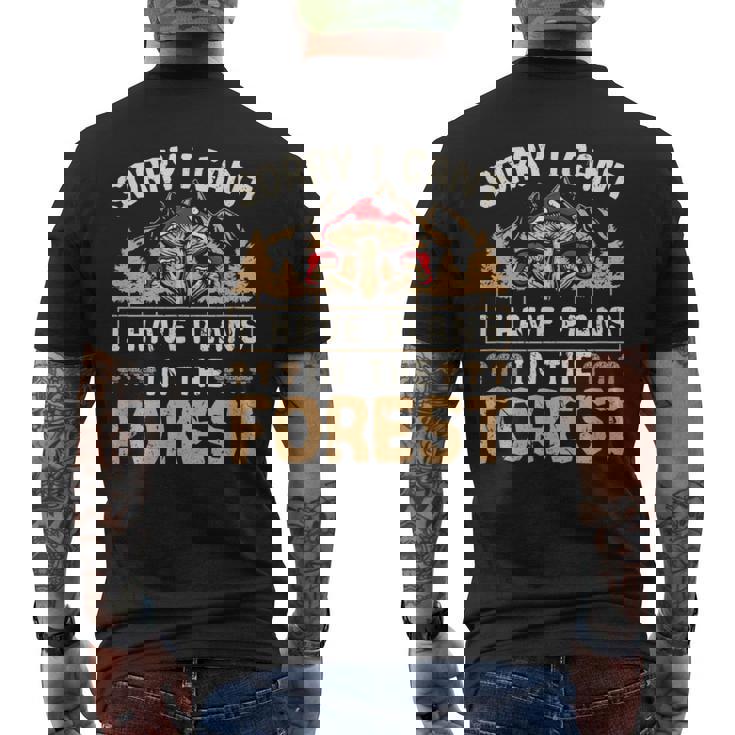 キノコ採集 面白いキノコ採り キノコ メンズTシャツ バックプリント