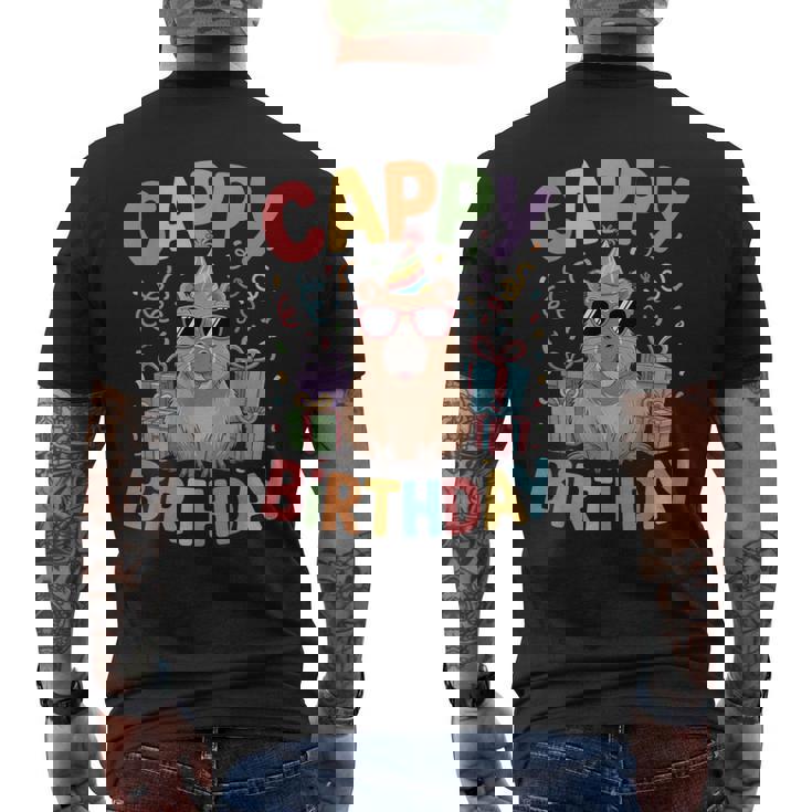 キャッピー・バースデー・カピバラ愛好家 バースデー・カピバラcappy Birthday メンズTシャツ バックプリント