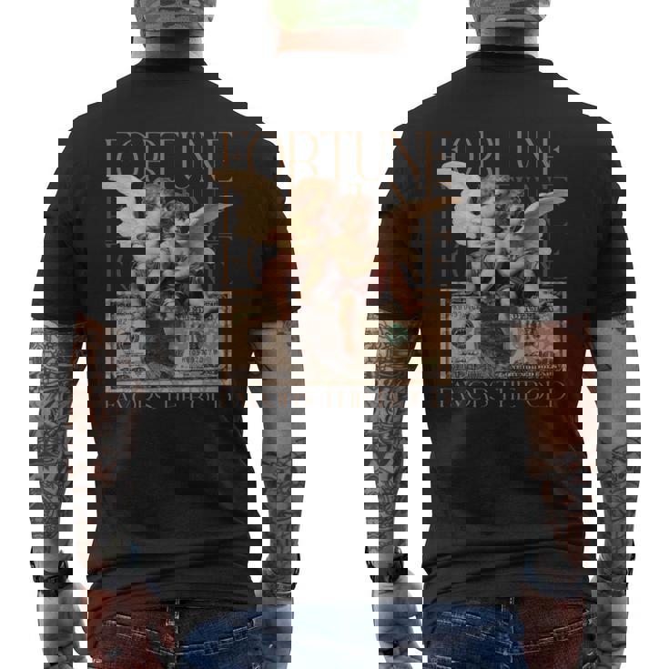 キューピッドとサイケ 2人の天使の赤ちゃん ドルフォーチュンアート 長袖tシャツ メンズTシャツ バックプリント